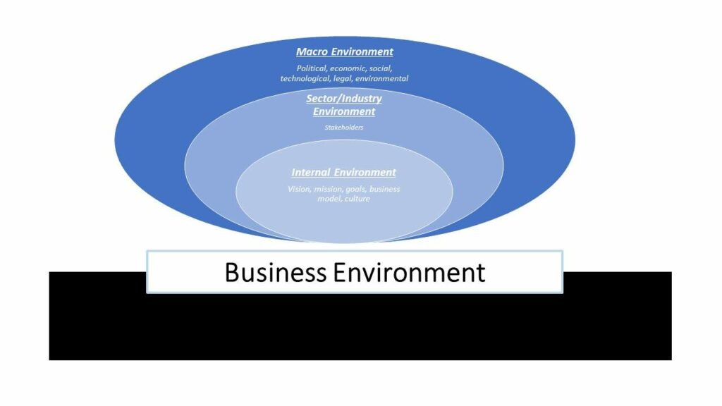 Figure 1 - The business environment is the "stage" where the business performs.
